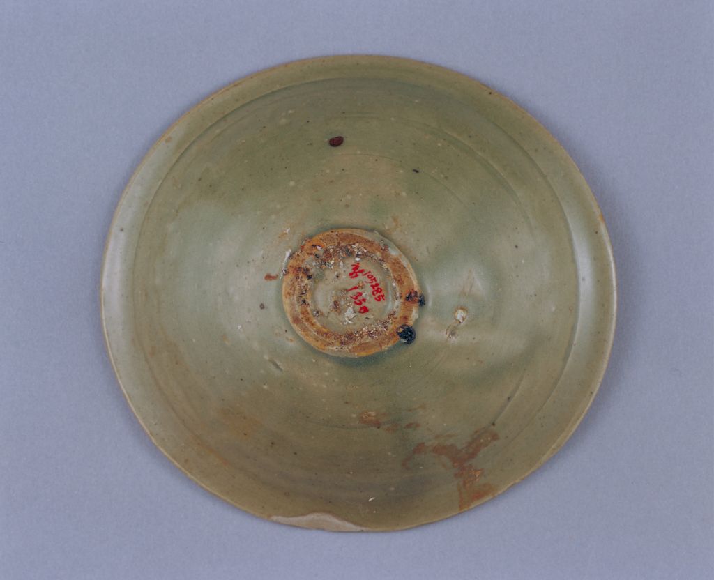 图片[3]-Blue-glaze printing lotus bowl for children in Yaozhou kiln-China Archive